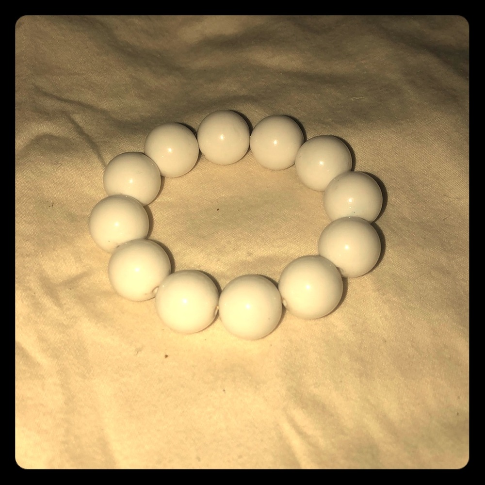 White Beaded Bracelet